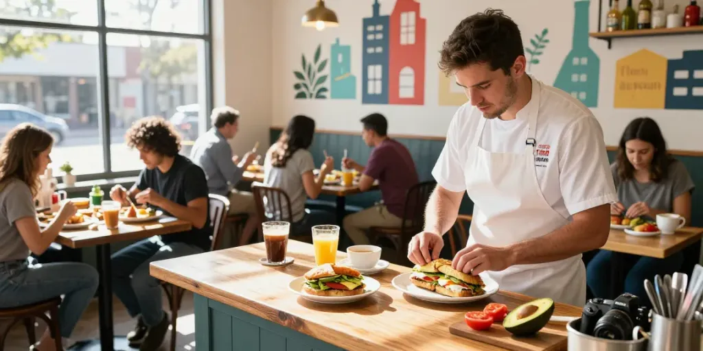 Best breakfast Austin dynamic cafe scene with sandwiches and fresh ingredients