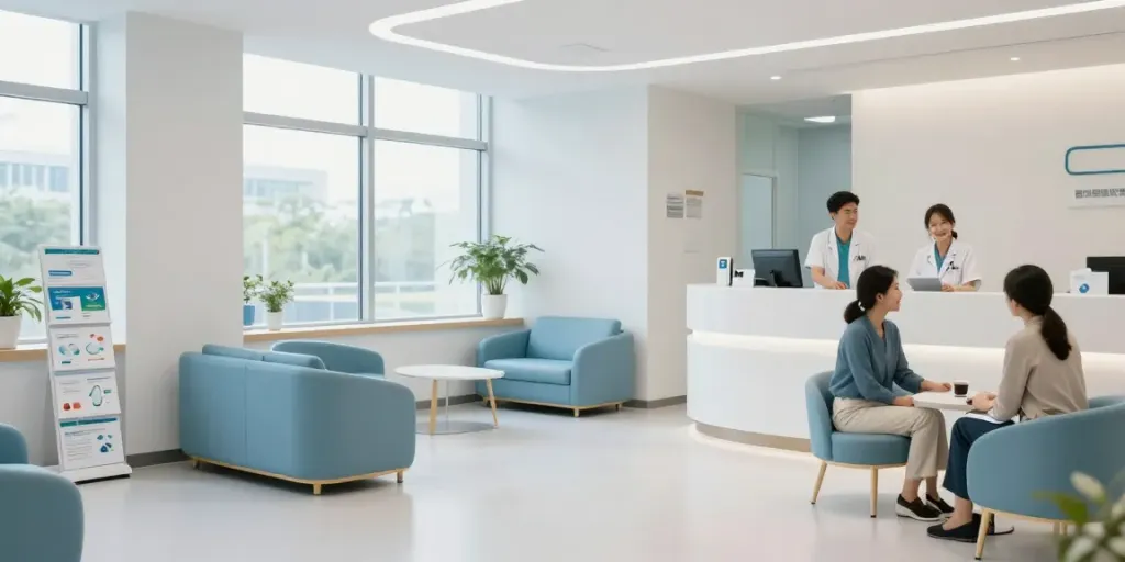 BPC-157 vs TB-500 comparison in a modern healthcare clinic environment focusing on patient care.